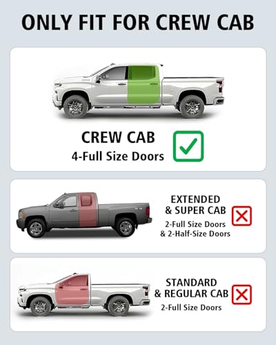 Floor Mats 2019-2025 2026 for Chevy Silverado/GMC Sierra 1500, 2020-2026 2500HD/3500HD (Crew Cab Only, Fit with Rear Under-Seat Storage All Weather TPE Floor Liner (Not 2nd Row Plastic Storage/NO EV) - size: For Chevy Silverado/GMC Sierra 2019-2026