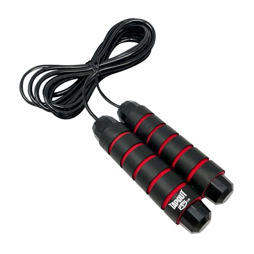 Tapout Weighted Jump Rope - Adjustable Length for Full-Body Workout, Durable & Comfortable Grip for Cardio, Strength Training & Endurance
