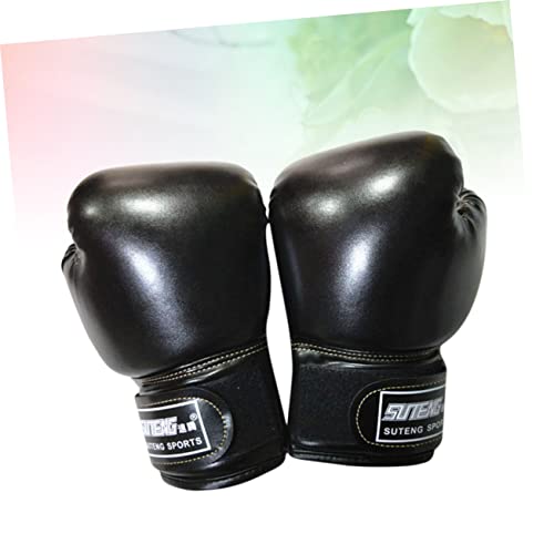 Kids Boxing Gloves: Toddler Boxing Training Gloves for Boys Ages 3-8 PU Leather Punching Bag Mitts for Kickboxing Muay Thai, Sparring Equipment for Children Beginner, Black