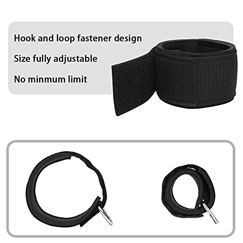 Ankle Straps Wrist Cuffs 5.5mm Neoprene Padded Large D-Ring for Cable Machines Fitness Legs Exercise Attachment Adjustable - color: Rose pink