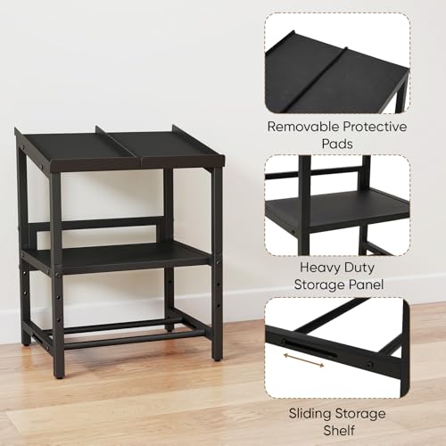 Adjustable Dumbbell Rack, 3 Tier Adjustable Dumbbell Stand, Holds 660LBS, Heavy Duty Dumbbells Weight Rack, Kettlebell Stand for Home Gym Strength Training, Rack Only