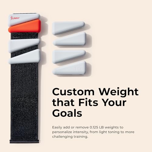 Sunny Health & Fitness Adjustable Silicone 1-2LB Pair Wrist & Ankle Weights - style: 1 LB