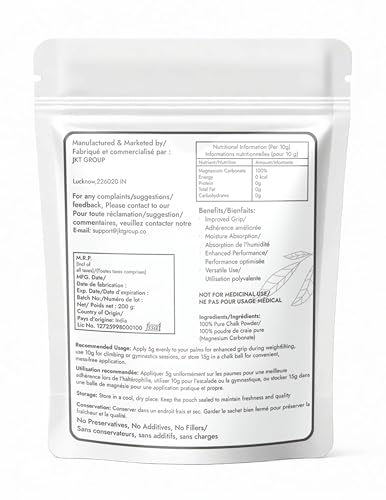 AEJESOP Sports Chalk for Rock Climbing, Weight Lifting, Gymnastics, Tennis & More, 7oz (200g)