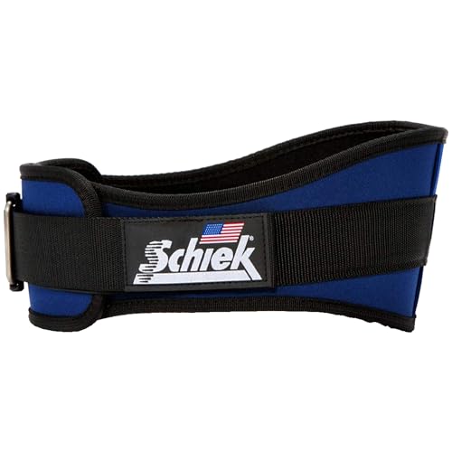 Schiek Sports 2006 Nylon 6 Inches Weight Lifting Belt - Support Belt for Power Lifting - color: Light Navy, size: X-Small