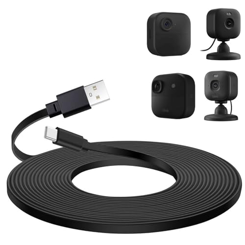 50FT Power Cable Only work for Blink Outdoor 4(4th Gen),Blink Mini2,Blink Outdoor 2K+,Flat Type C Extension Cable Continuously Charging Your Blink Cam,Long USB C Cable (Not Micro USB Adapter) - size: 50FT
