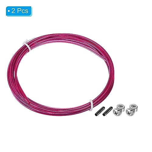 PATIKIL Speed Jump Rope Replacement Cable, Professional Skipping Rope Steel Wire Replace for High Speed Jump Ropes - color: Pink