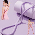 Resistance Bands with Handles,Figure 8 Resistance Band Elastic Fitness Bands Exercise Band for Home Yoga Gym Workout - color: Purple-15LB