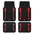 Rubbermaid Car Floor Mat, Heavy Duty All-Weather Car Mats Full Set with Dual-Tone Red Aluminum Inserts – Universal Fit, Anti-Slip Backing, Trim-to-Fit for Most SUV, Sedan, Van - color: Red