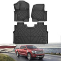 KARPAL Floor Mats for 2015-2025 2026 Ford F-150 SuperCrew (Includes 2022-2026 Lightning), Custom Fit TPE All Weather Ford F150 Accessories 1st & 2nd Row Floor Liner - style: 2015-2026 | For Ford F-150 SuperCrew | 1st & 2nd Row