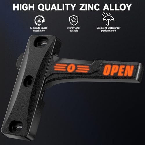 Zinc Alloy RV Screen Door Latch,Camper Screen Door Latch Replacement Kit,RV Screen Door Handle for Motorhome,Travel Trailer, Camper - color: Black, size: Right Handle