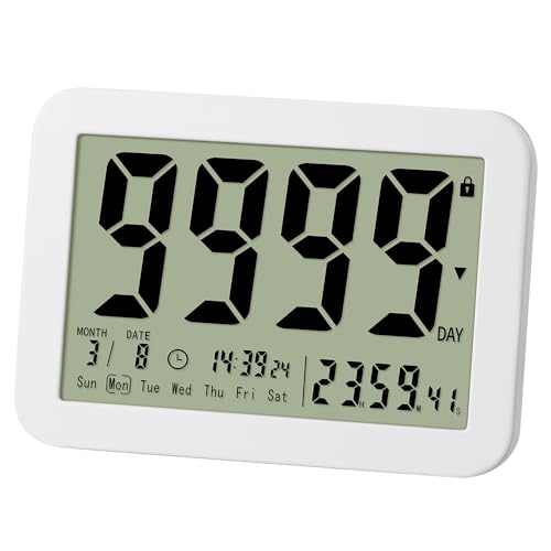 Digital Countdown Days Timer Clock- 9999 Days Count Down Timer with Stand Strong Magnetic Back for Retirement Wedding Vacation Birthday Exam Lab Kitchen Cooking - style: M281 Day Timer
