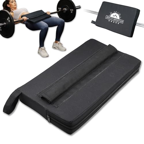 Square Hip-Thrust Pad Protective Extra Thick Foam pad for Barbell Weightlifting Hip Thrusts and Glute Bridges Workouts Home Gym Equipment - color: Black