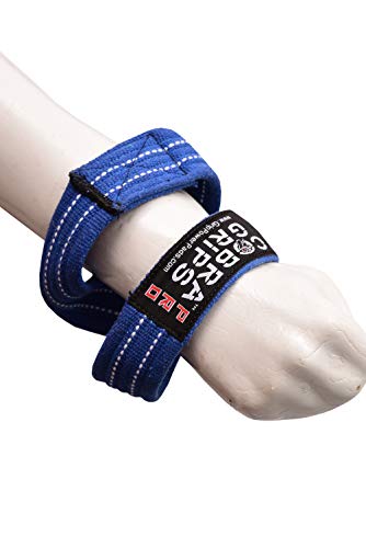 Deadlift Straps Figure 8 Loop Lifting Straps The #1 Choice for Power Lifters weightlifters workout Enthusiasts - color: Blue, size: 70 cm Up to 8.0" Wrist Circumference