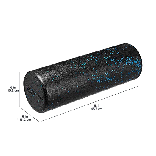 Amazon Basics High Density Foam Roller for Exercise and Recovery, 18 Inches, Blue Speckled - size: 18-Inch