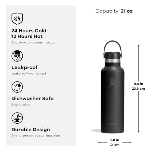 Hydro Flask Water Bottle - Insulated Stainless Steel - Non Spill, Leakproof in 21 Oz Popstar Pink - color: POPSTAR PINK, style: 21 Oz