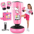 Inflatable Punching Bag, 66" Inflatable Boxing Bag for Kids with Boxing Gloves for 3-12 Girls, Stable Boxing Set for Practicing Karate, Taekwondo, Unicorn Toy & Gifts for Girls
