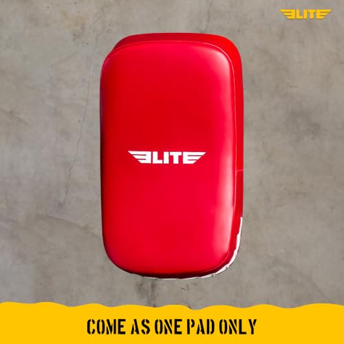 Elite Sports Muay Thai Kickboxing Training Pad for Kickboxing, MMA, Taekwondo, Karate. Ideal for Punches, Knees, and Kicks in Martial Arts Training (ONE PAD ONLY) - color: Solid Red