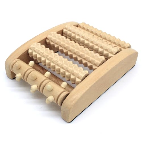 Foot Massager Roller (One Foot). Plantar Fasciitis & Pain Relief. Shiatsu & Acupressure Reflexology Tool, Myofascial Release, Trigger Point Acupuncture. (5.55x4.57x1.77 inch) - size: 5.55x4.57x1.77 Inch