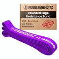 Rubberbanditz Rounded Edge Resistance Band | Compact and Light Weight Exercise Bands | Suitable for All Fitness Levels Users| Travel Friendly Resistance Bands for Working Out - color: Purple