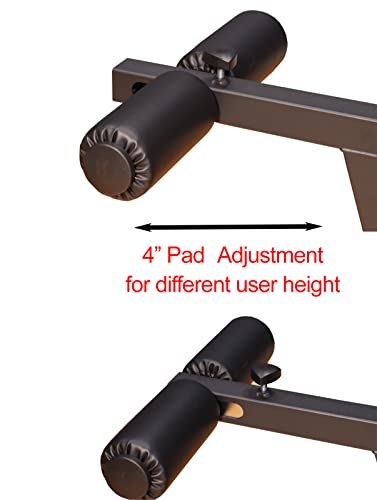 DF106 Leg Curl Leg Extension Attachment – Fully Adjustable for Isolated Leg Training Home Gym – 300 LBS Capacity – Plate Loaded for Standard and Olympic Plate for Strength Training by Deltech Fitness