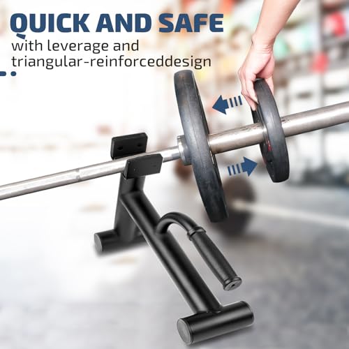 Deadlift Jack Barbell Stand,Barbell Stand for Weight Training Home Gym Easily Unload and Load 600lbs Barbell Plates for Deadlift Exercise - size: 1 PCS