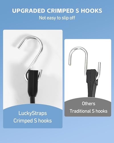 6 Inch Short Rubber Bungee Cords Heavy Duty Outdoor, Mini Small Bungee Straps with Upgraded Hooks, Black Tarp Straps with 1.9X Max Stretch & 100% Rubber for Cargo, Van, Truck, Motorcycle, etc (12 Pcs) - size: 6”, style: 100% Rubber