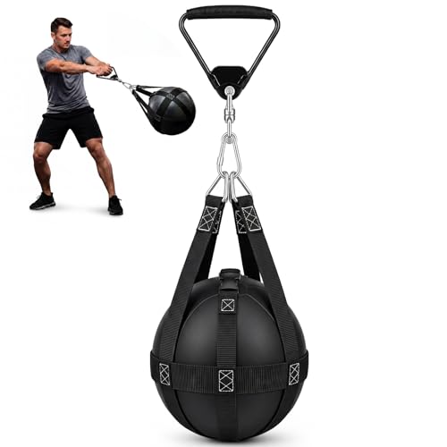 Indoor Slam Ball Medicine Balls Bag with Handles, Heavy Duty Weight Throw Practice Accessory, Reinforced Polyester Webbing & Steel Hardware, Fits 15-30 Lbs, Ball Not Include