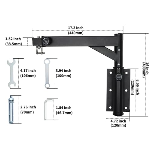 Heavy Bag Hanger Wall Mount Punching Boxing Bag Bracket Tube,Heavy Duty Adjustable Length & Height for Boxing, Taekwondo, Muay Thai Bags,for Home Gym Installation - color: square