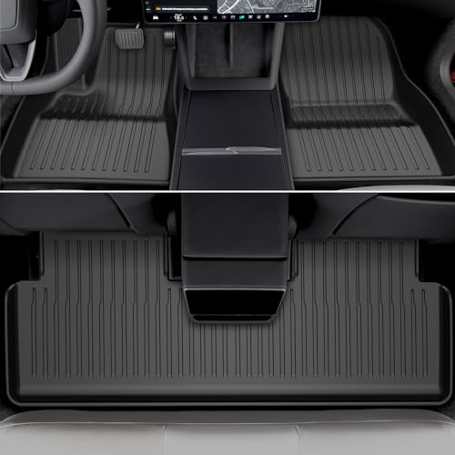 6-PCS All-Weather TPE Floor Mats Compatible with 2024-2026 Model 3 Highland | Flexible, waterproof, stain-proof, anti-slip, easy-clean interior guards - size: Compatible with Model 3 Highland (6-Piece Set)