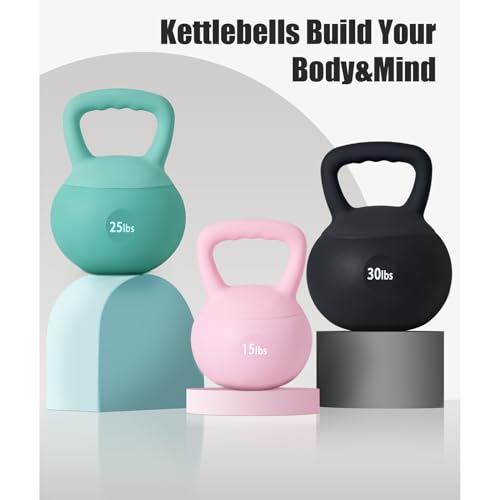 sogesfurniture Soft Kettlebells,Safe Strength Training Kettlebells,Iron Sand Filled Weights Strength Training Kettlebells,Fitness Soft Kettlebells for Women Men Children - color: 15LBS-Mint Green