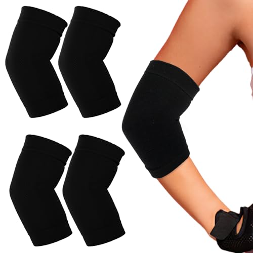 Sibba Elbow Compression Sleeve, 2 Pairs Arm Support Elbow Sleeves, Tennis Elbow Compression Support Sleeve, Elbow sleeve for weightlifting, Elbow Pads for Sports Protection And Pain Relief - color: Black, size: 2 Pairs