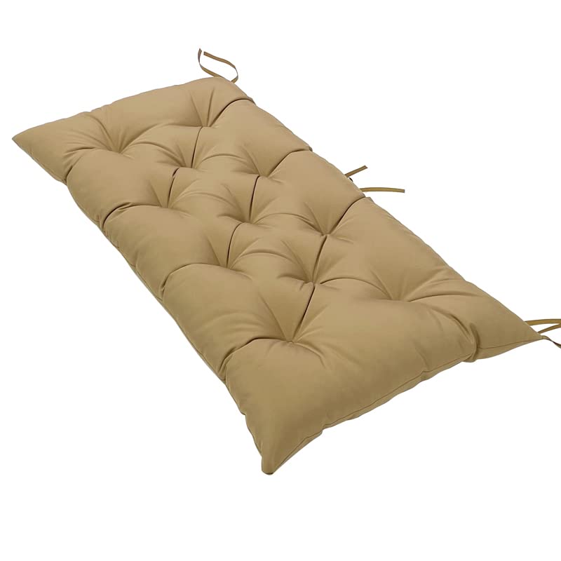 SeaHome Indoor/Outdoor Bench Cushion,Waterproof Swing Seat Cushion,Outdoor Chair Cuhion,for Lounger Garden Furniture Patio Loveseat Bench (47.2" x 19.7", Khaki) - color: Khaki, size: 47.2" x 19.7"