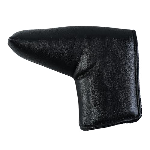 Golf Club Covers – Blackout Leather Driver Headcover, Fairway Wood, 3 Wood, Hybrid, Fits Mallet Blade Putter Head Covers Alignment Stick Cover - size: BLADE