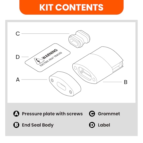 ES-PRO CSA Explosion-Proof Low-Profile End Seal Kit For Heat Cable | NEMA 4X Waterproof, Self Regulating Terminal, Roof and Gutter De-Icing, Pipe Freeze Protection - style: ES-PRO