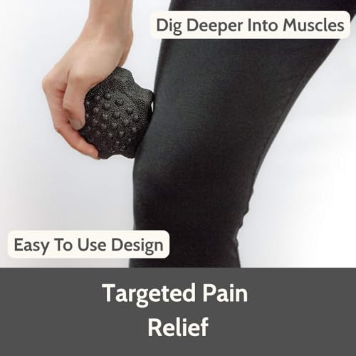 Rollga ACTIVATOR - The Better Massage Ball for Myofascial Release, Trigger Point Therapy, Acupoint & Yoga. Foot Massage, Physical Therapy & Lacrosse Ball in One. 3 Surfaces for Advanced Muscle Release