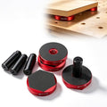 Bench Dog Pucks for MFT Table (4 Pack), Fits 3/4" Dog Hole for Woodworking, Heavy Duty Aluminium with Double Sided Anti Slip Pads, Woodworking Kit for Most Medium Sized Panels - style: Bench Dog Pucks