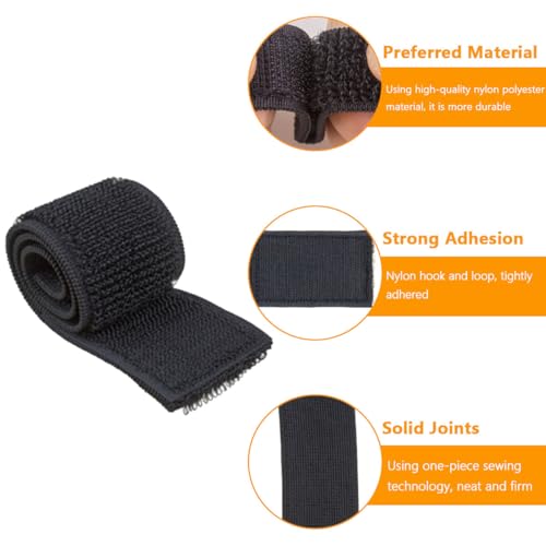 2 Pair Wheelchair Leg Straps,Wheelchair Foot Rest Straps Wheelchair Leg Support Harness Restraint Restraint Footrest for Wheelchair Elderly Patient(Black)