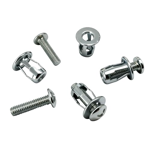 M6 x 1" Hollow Wall Anchors for Drywall, Heavy Duty Hollow Door Anchors - 20 Pack