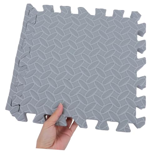 SOLUSTRE 4pcs Interlocking Exercise Mat Soft Cushioned Floor Padding for Home Gym Shock-Absorbing Floor Tiles Scratch-Resistant Padding for Workout Equipment and Appliances