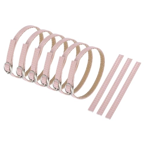 uxcell Replacement Ankle Strap for Heels Detachable Shoe Straps PU Leather Shoe Band - color: Piano Pink