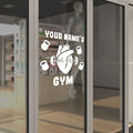Creative Gym Decal with Hours of Operation Gyms Name Heart and Kettlebells - Custom Gym for Doors and Windows - Open Hours Sticker for Fitness Gyms - color: Dec 23