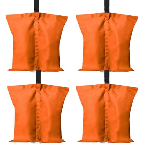 ABCCANOPY Canopy Weights 120 LBS Tent Sand Bags,4-Pack Orange(No Sand) - color: Orange, size: 120 LBS