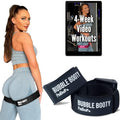 Blood Flow Restriction Bands for Women Glutes with 4-Week Booty Bands Exercise Guide, Bfr Booty Occlusion Bands for Women, Booty Bands Legs and Butt, Blood Restriction Workout Bands for Squats - style: Black
