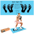 Squat Mat with Foot Position Guide, Anti-Slip Squat Target Mat for Home Gym, Leg, Glute and Ab Workouts, Lightweight Rollable Exercise Mat, 31.5" x 13.78" - color: Blue