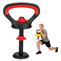UPKOCH Adjustable Kettlebell Handle for Weight Plates, Dumbbell Converter Grip Attachment for Home Gym Strength Training, Loadable Workout Equipment