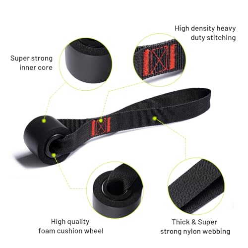 Slim Panda Door Anchor Strap for Resistance Bands, Door Exercise Equipment with Secure Buckle & No Drill Setup, Multi Point Anchor Gym Attachment, Portable Door Resistance Bands for Home Gym Workouts - style: Door Anchor 4 Pack