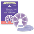 Lansinoh Breast Therapy Packs, Hot and Cold, 4 Pack | Includes 2 Soft Covers | Postpartum Essentials | Relieves Nipple Pain | Breastfeeding Aid - size: 4 Count