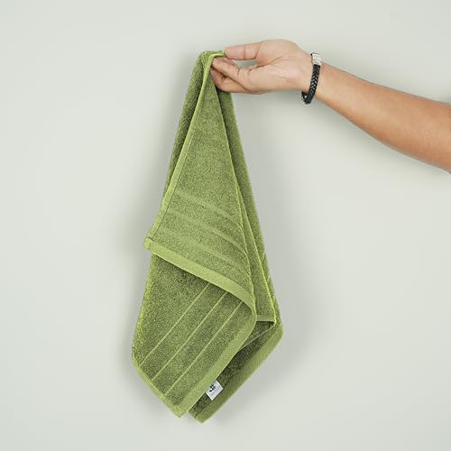 Tens Towels Pack of 6 Hand Towels, 100% Cotton, Lighter Weight, Quick to Dry, 16 x 28 Inches, Super Soft & Absorbent, Perfect for Bathroom & Kitchen, Green - color: Forest Green