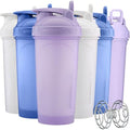 Hydra Cup 6 Pack 28 oz Protein Shaker Bottles for Protein Mixes with Whisk Ball, Leak-Proof Shaker Cups for Protein Shakes, BPA-Free with Carry Handle - color: Tropical Colors