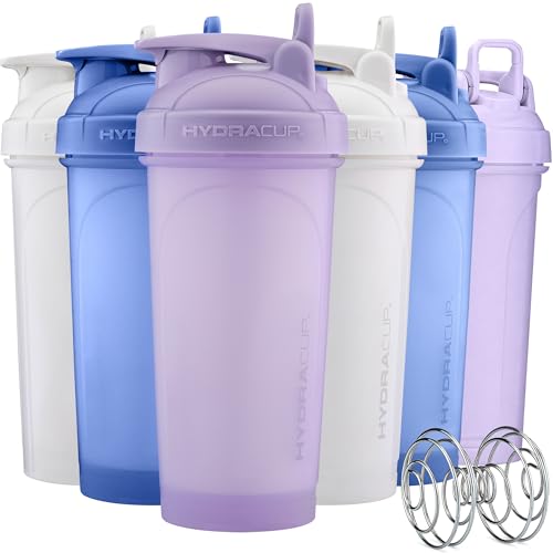 Hydra Cup 6 Pack 28 oz Protein Shaker Bottles for Protein Mixes with Whisk Ball, Leak-Proof Shaker Cups for Protein Shakes, BPA-Free with Carry Handle - color: Tropical Colors